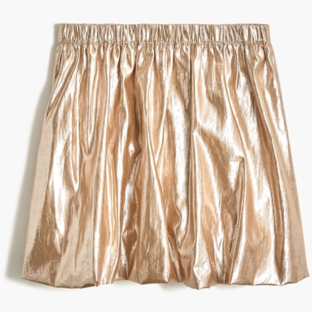 New w Tag: J Crew Crewcuts Gold Bubble Skirt. Lined. Size 12